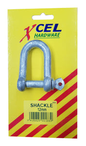 D-Shackle - Galvanised 12mm Carded Xcel