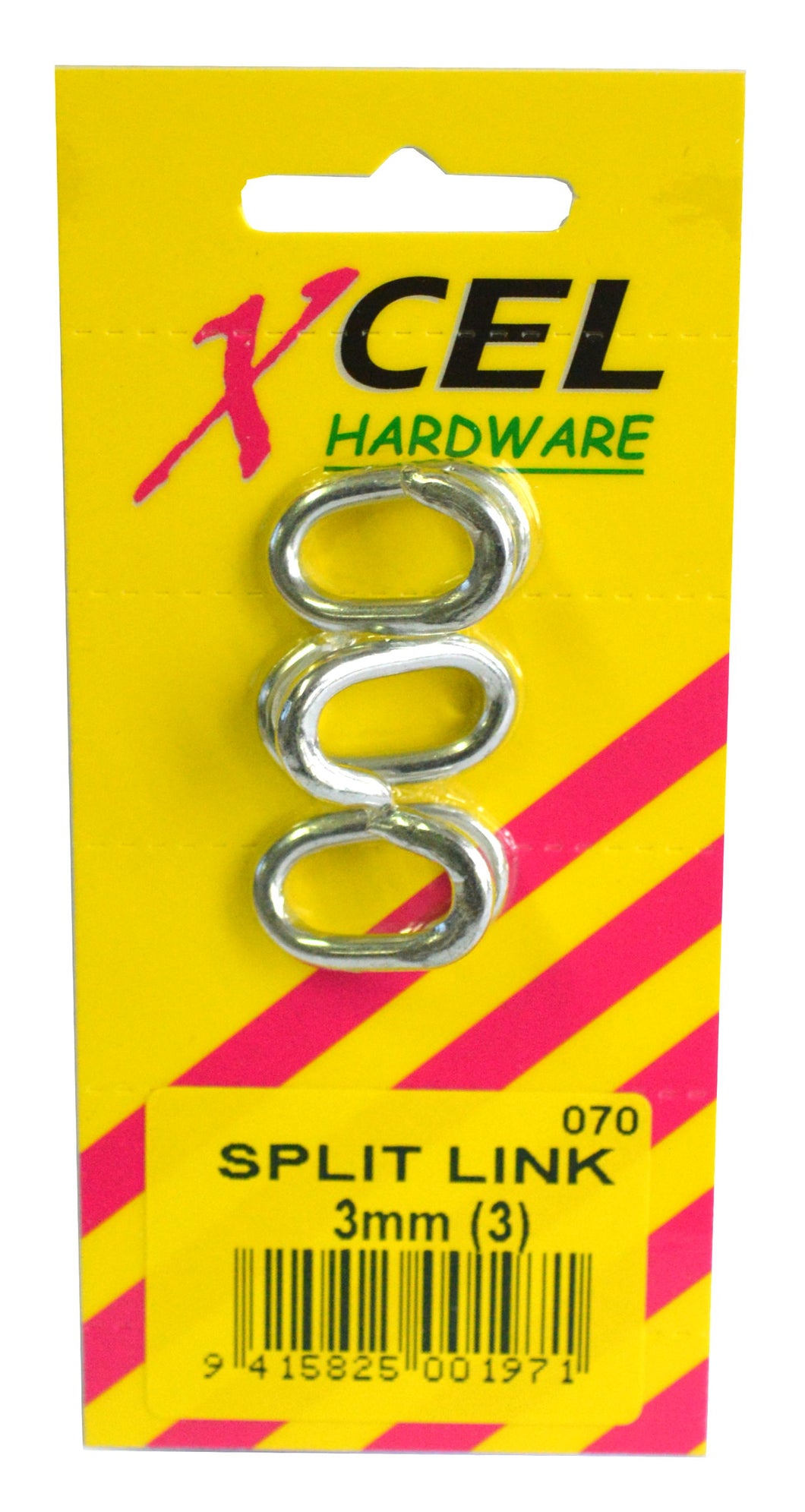 Split Links ZP 3-pce 3mm Carded Xcel