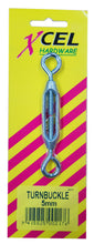 Load image into Gallery viewer, Turnbuckle Open Body Alloy Eye &amp; Eye 5mm Carded Xcel