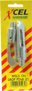 Tailgate Drop Pins - Galvanised Weld-on Type 2-pce  Carded Xcel