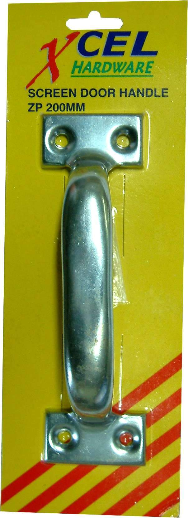 Screen Door Handle ZP 200mm Carded Xcel