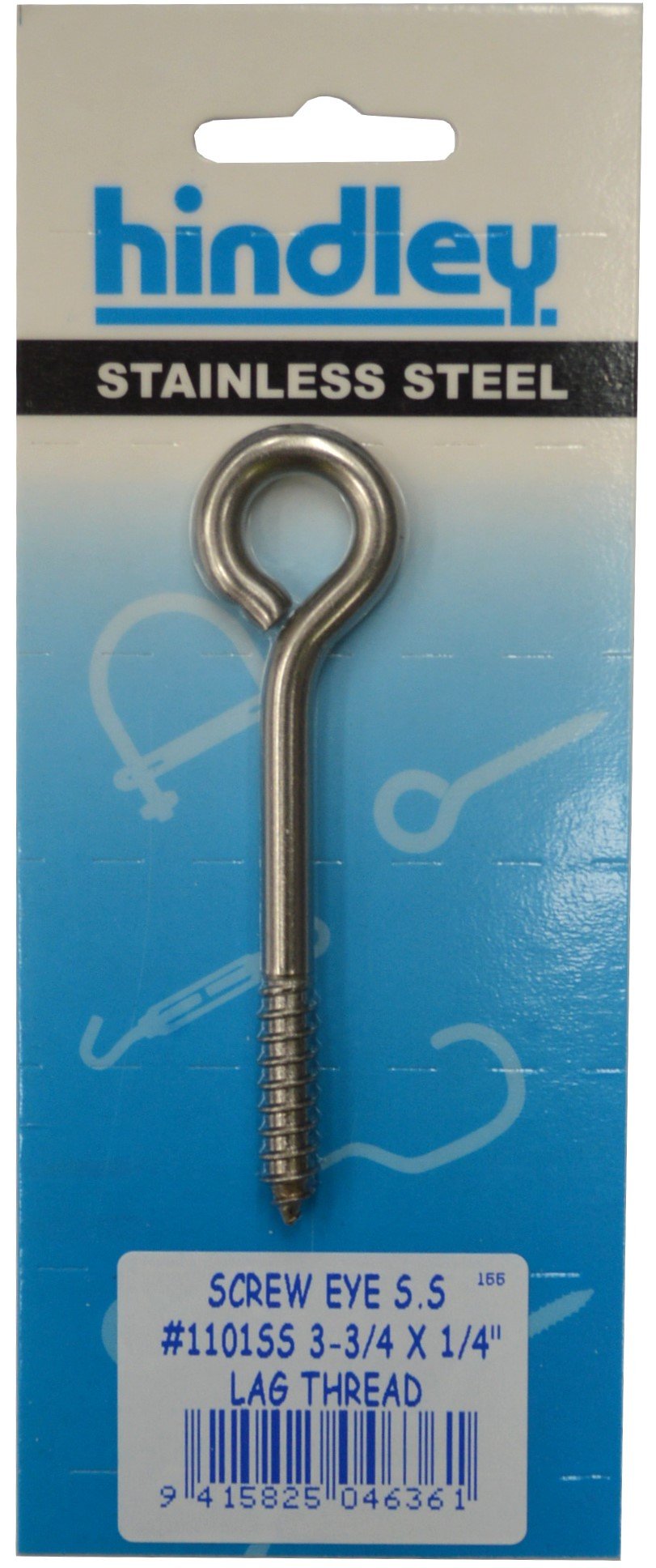 Screw Eye Stainless Steel #1101SS 95mm x 6mm Carded Xcel