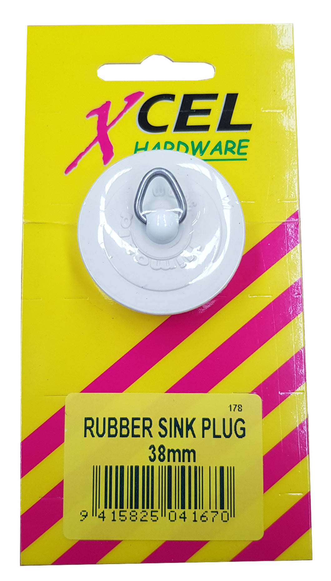 Rubber Plug 38mm Carded Xcel