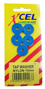 Tap Washers - Nylon 5-pce 15mm Carded Xcel