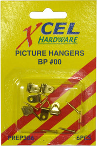 Picture Hanging Tabs 6-pce #00 Carded Xcel