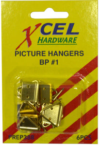 Picture Hanging Tabs 6-pce #1 Carded Xcel