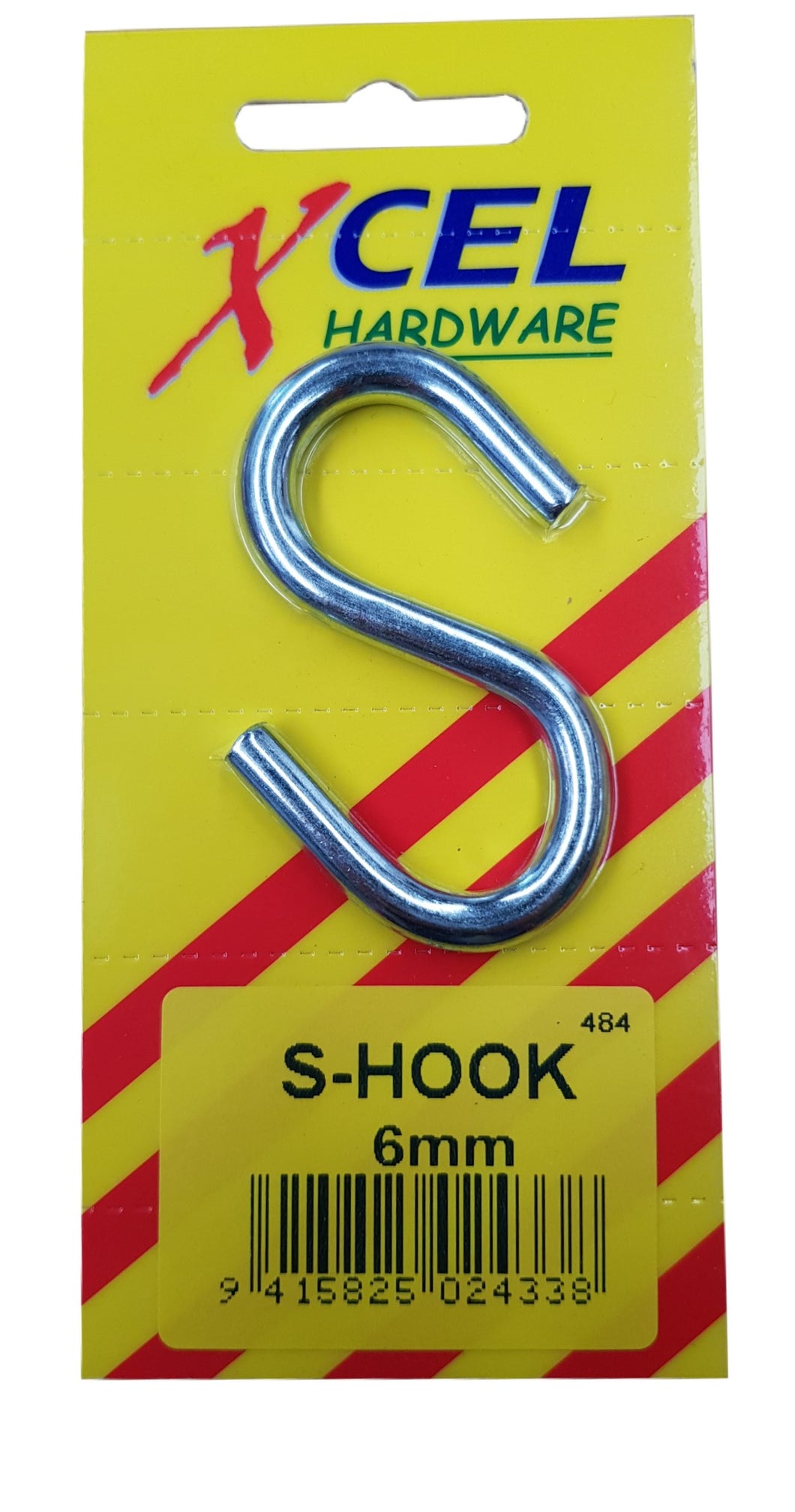 S-Hook ZP 6mm Carded Xcel