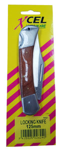 Pocket Knife - Locking with SS Ends 125mm Carded Xcel