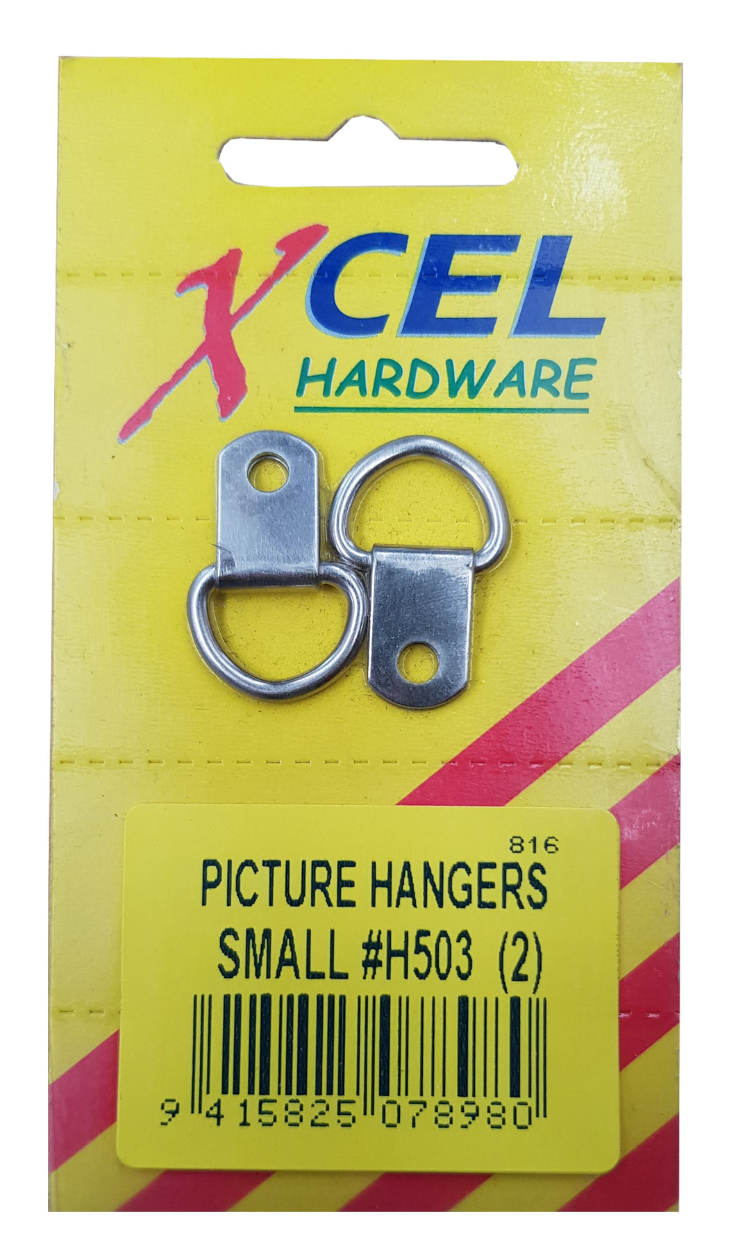 Picture Hangers #H503 - Small Single Hole 2-pce  Carded Xcel