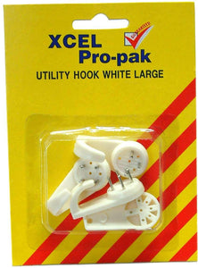 Hardwall Hangers - White 5-pce Small Carded Xcel