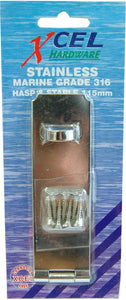 Hasp & Staple Stainless Steel 115mm Carded Xcel