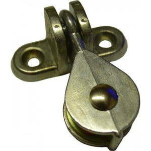 Awning Pulley Alloy Single with Bracket 25mm   Moss