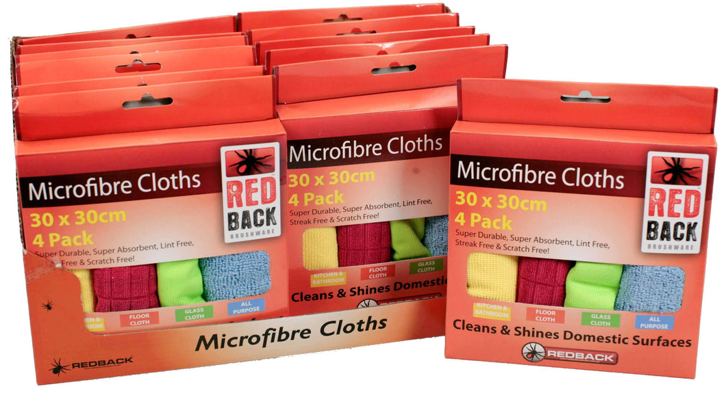 Microfibre Cloths 30x30cm Pak