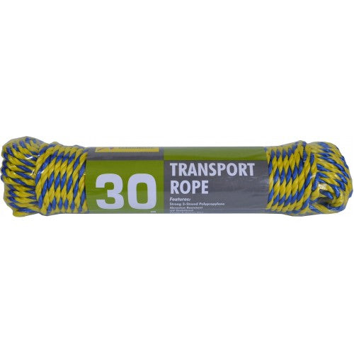 Rope - Twisted Polyprop Blue/Yellow 30m Hank 5mm Xcel