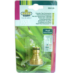 Hose Female Tap Adaptor - Brass Carded #RT55/012B 3/4" Raco