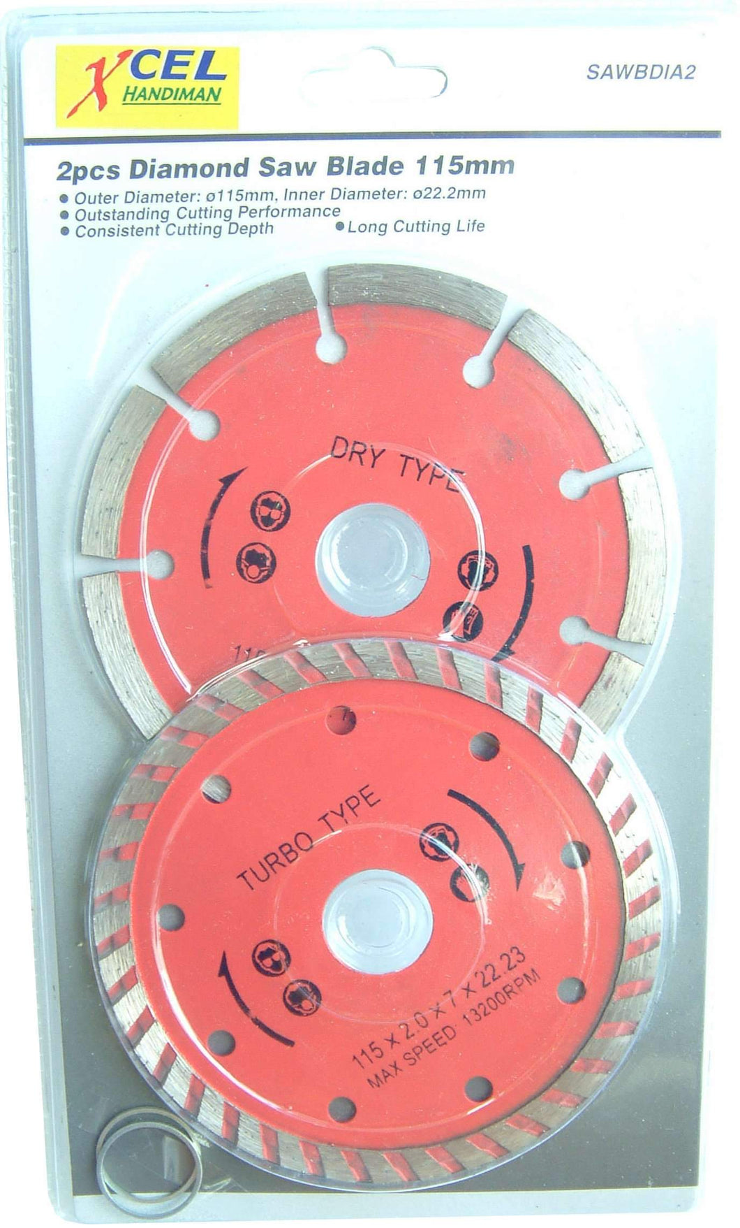Diamond Circular Saw Blade Set 2-pce