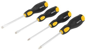 Screwdriver Set - 2 Slotted & 2 Phillips 4-pce Pretul