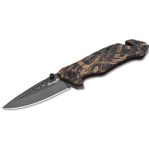 Pocket Knife - Camo Brown  Summit Gear