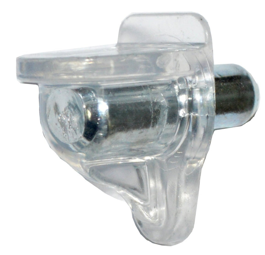 Shelf Support - Plastic with 5mm Metal Pin Clear