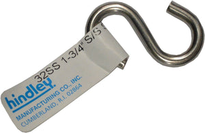 S-Hook - Stainless Steel #32SS 5mm x 45mm Tagged Hindley