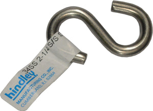 S-Hook - Stainless Steel #34SS 6mm x 56mm Tagged Hindley