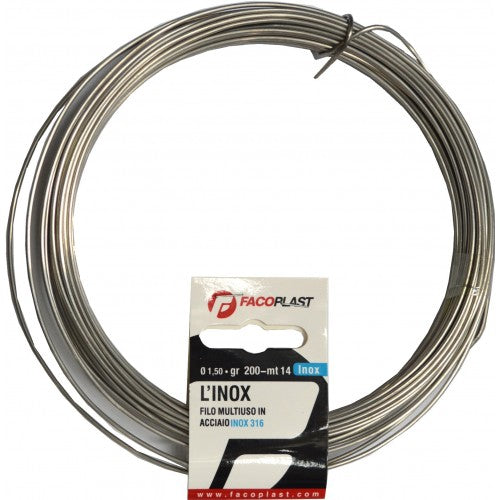 Binding Wire - Stainless Steel 200gm (14m) 1.5mm Faco Plast