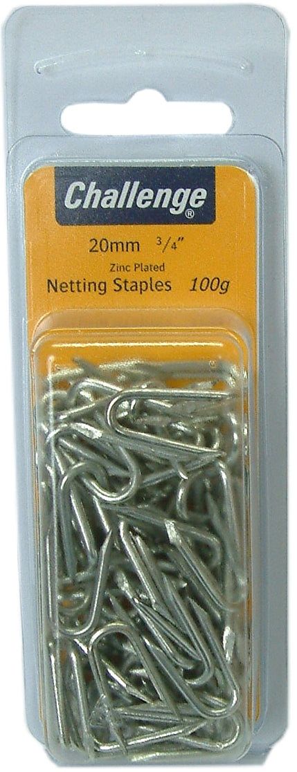 Netting Staples - 100gm Blister Pack 20mm Challenge