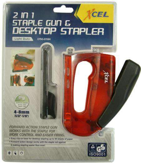 Staple Gun - 2 in 1 Desktop Stapler #016H  Xcel