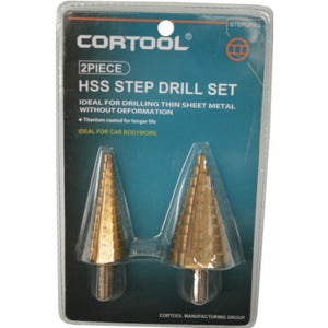 Step Drill Set Titanium Coated 3/16"-7/8" & 1/4"-1 3/8"  2-pce