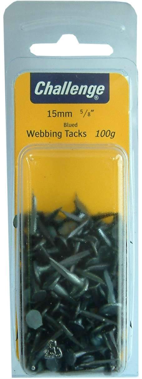 Webbing Tacks -100gm Blister Pack 15mm Challenge