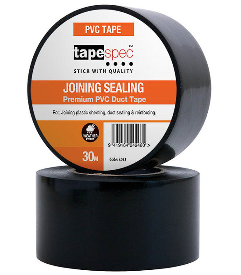 Plastic PVC Building/Silage Tape - Black 96mm x 30m