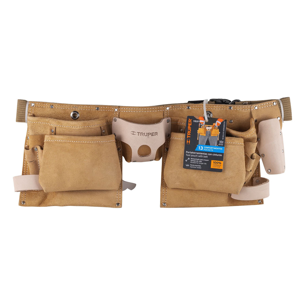 Carpenters Apron 13 Pocket Leather  Truper