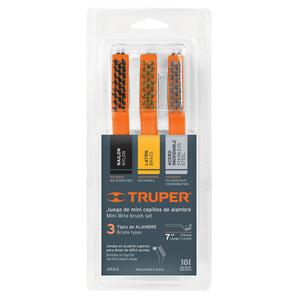 Wire Brush Set  3 piece Mini  #10652 Truper