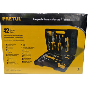 Tool Set in Plastic Case 42-pce Pretul