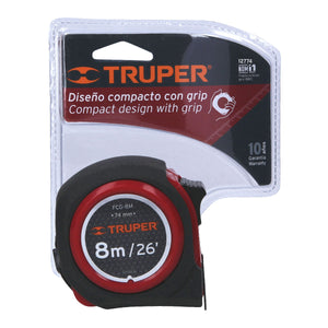 Tape Measure 8m/26' x 25mm Blade  Compact 12774 Truper