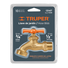 Load image into Gallery viewer, Hose Tap - Unpolished Brass Standard Type 15mm Truper