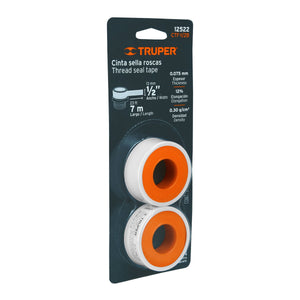 Threadseal Tape 12mm Blister Pack Truper