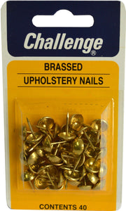 Upholstery Nails - 75pce Blister Pack Brassed Challenge