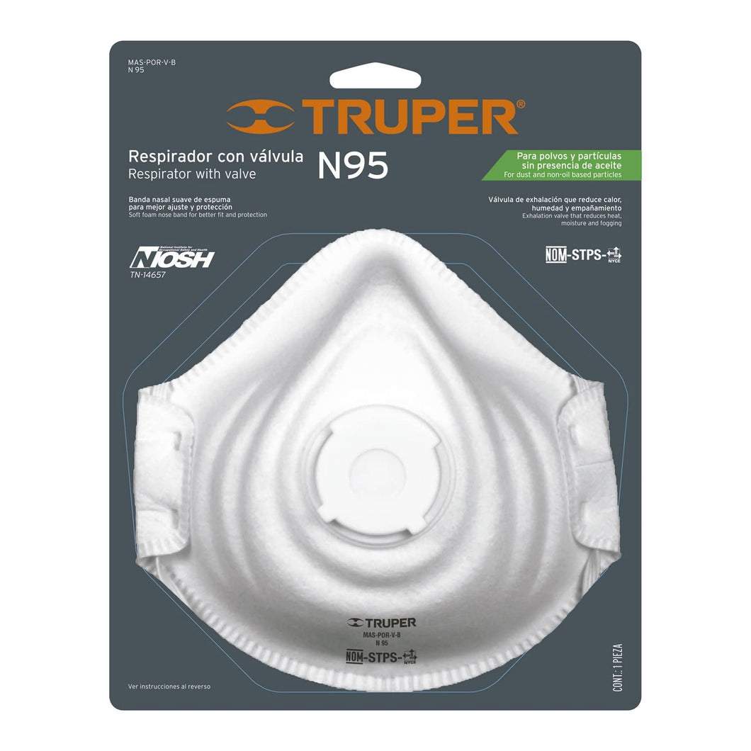 Respirator Mask N95  Filter W/Valvetruper