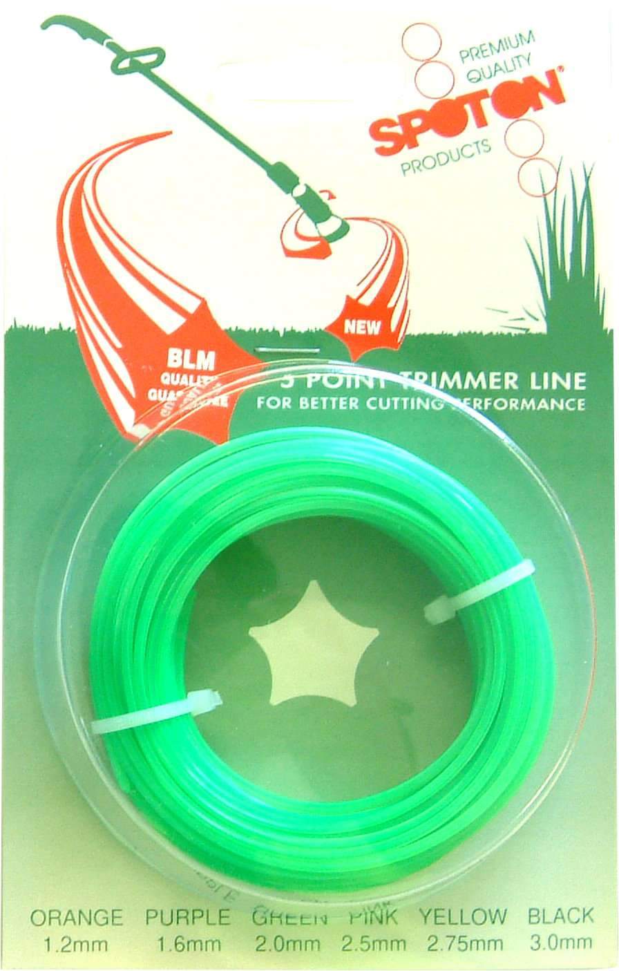 Weed Trimmer Line - Green 15m 2mm Spot-On