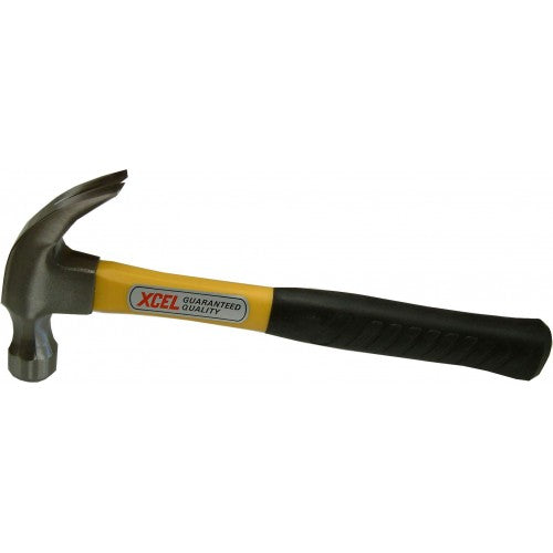 Carpenters Hammer Yellow Fibreglass Handle 20oz Xcel