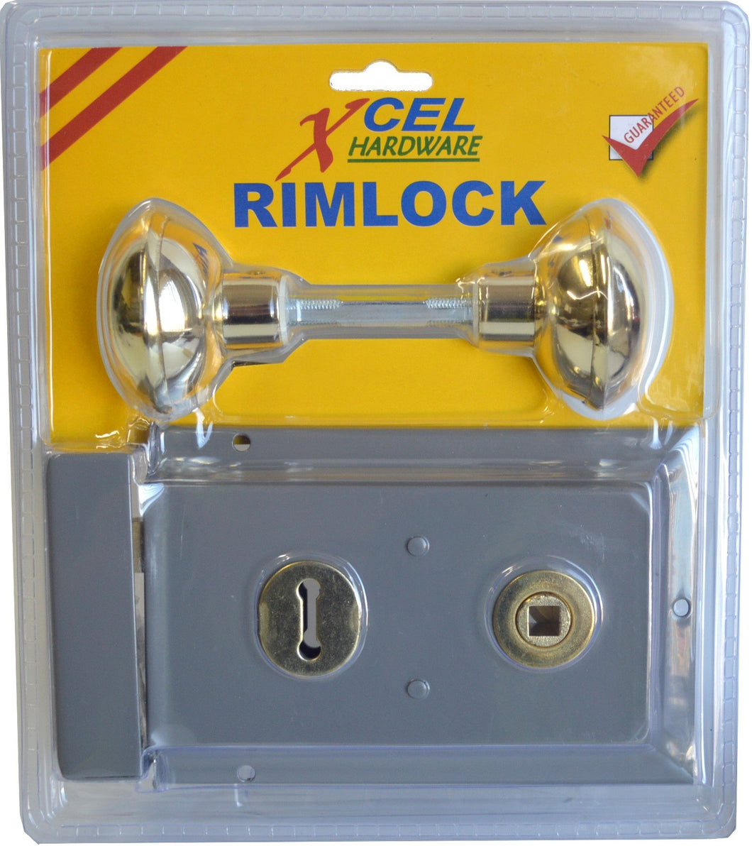 Rim Lock with Handles - Grey 150mm x 100mm Xcel